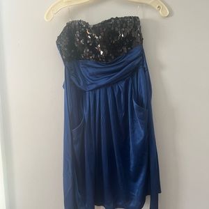 Small blue sequin dress